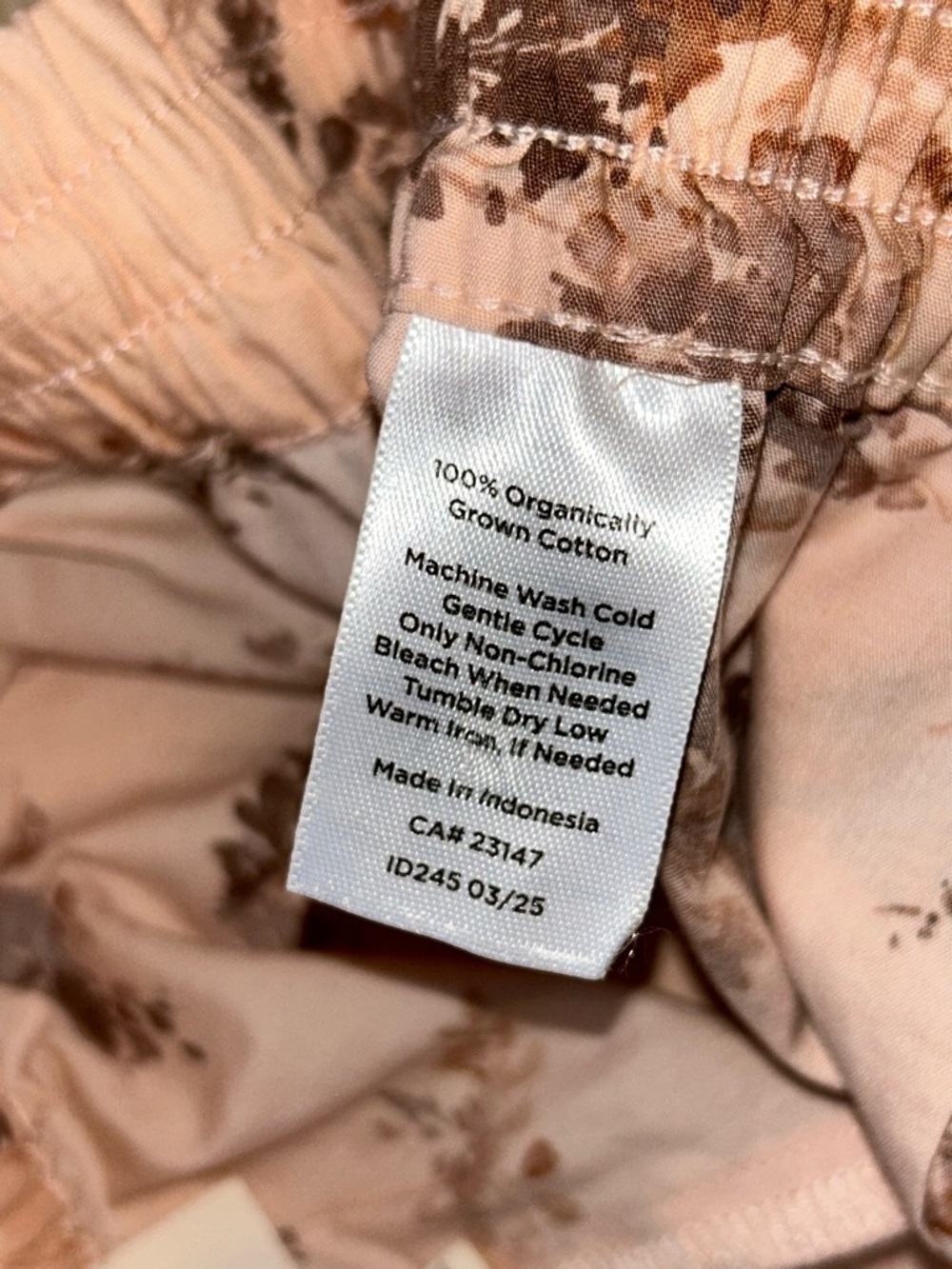 Haven Well Within Organic Cotton Poplin Pajamas Painted Rose Print Size Small - Picture 14 of 16